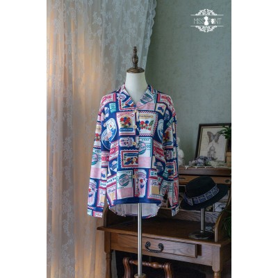 Miss Point Roseberry Print Blouse(Reservation/Full Payment Without Shipping)